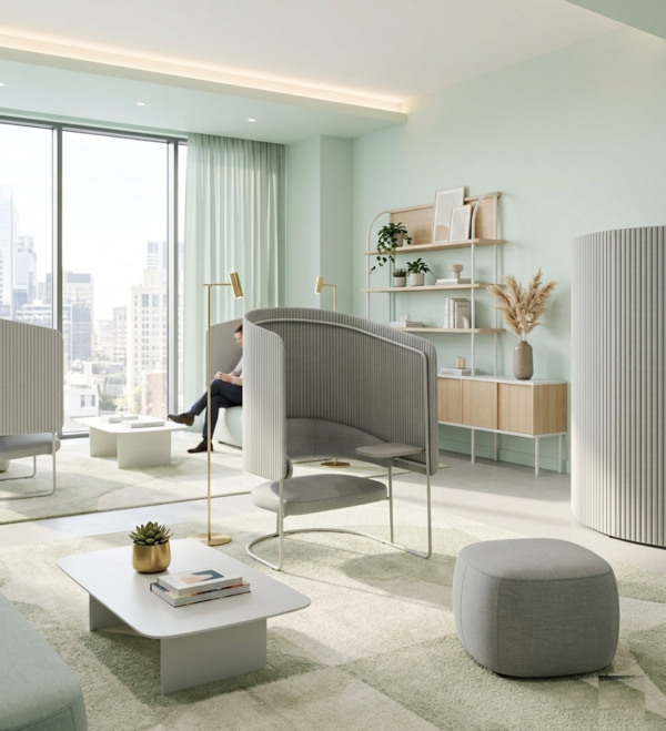 The Capsule - Ribbed Privacy Work Chair
