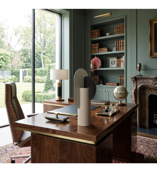 The Statesman - Burled Walnut Executive Desk