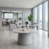 round pedestal coffee table image